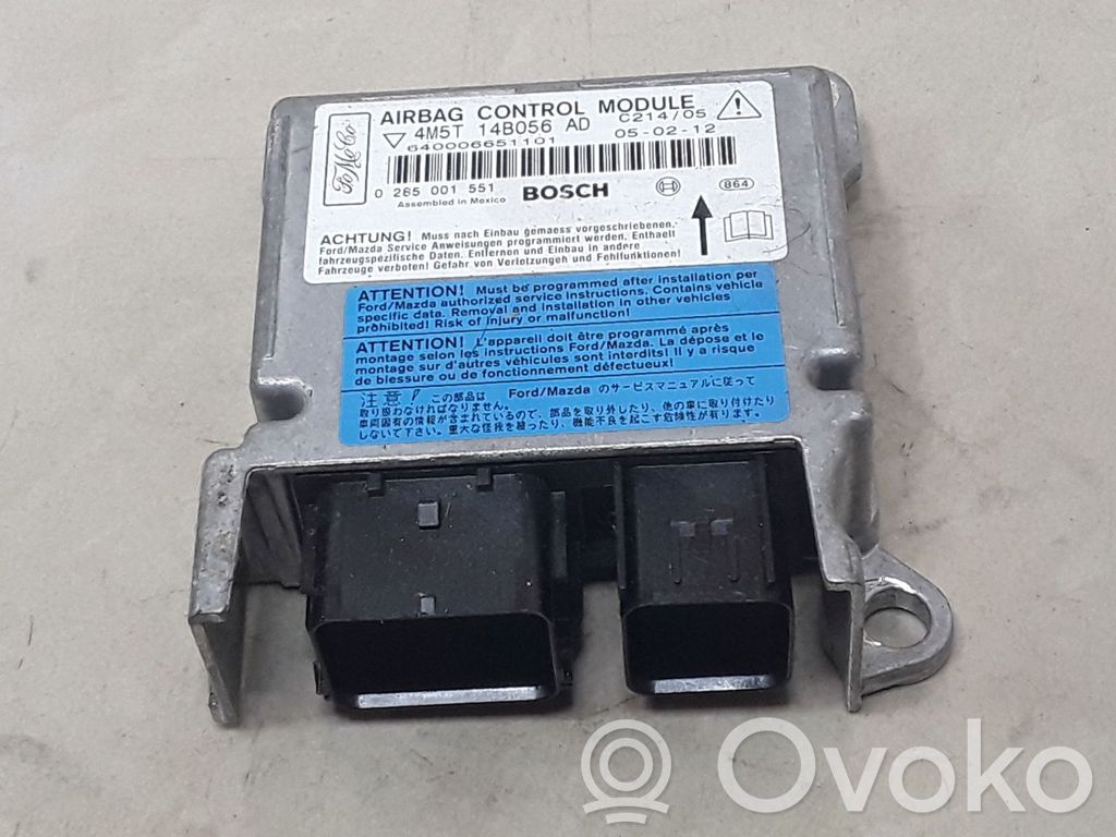 Airbag control unit/module   4M5T14B056AD,0285001551