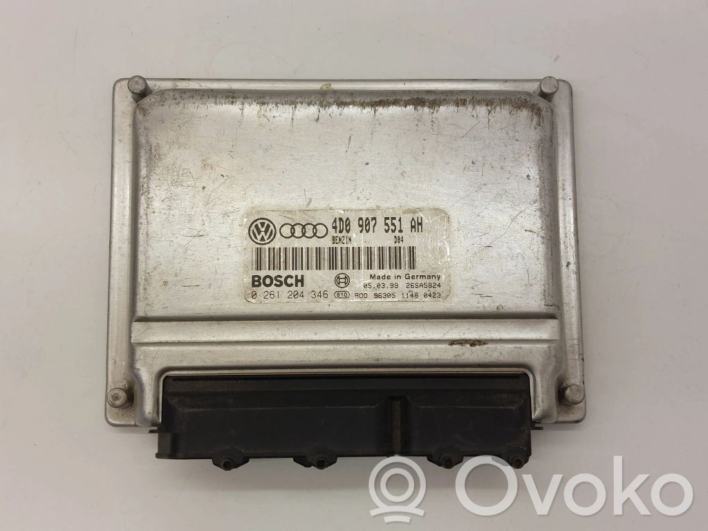 Engine control unit/module   4D0907551AH,26SA5824,0261204346
