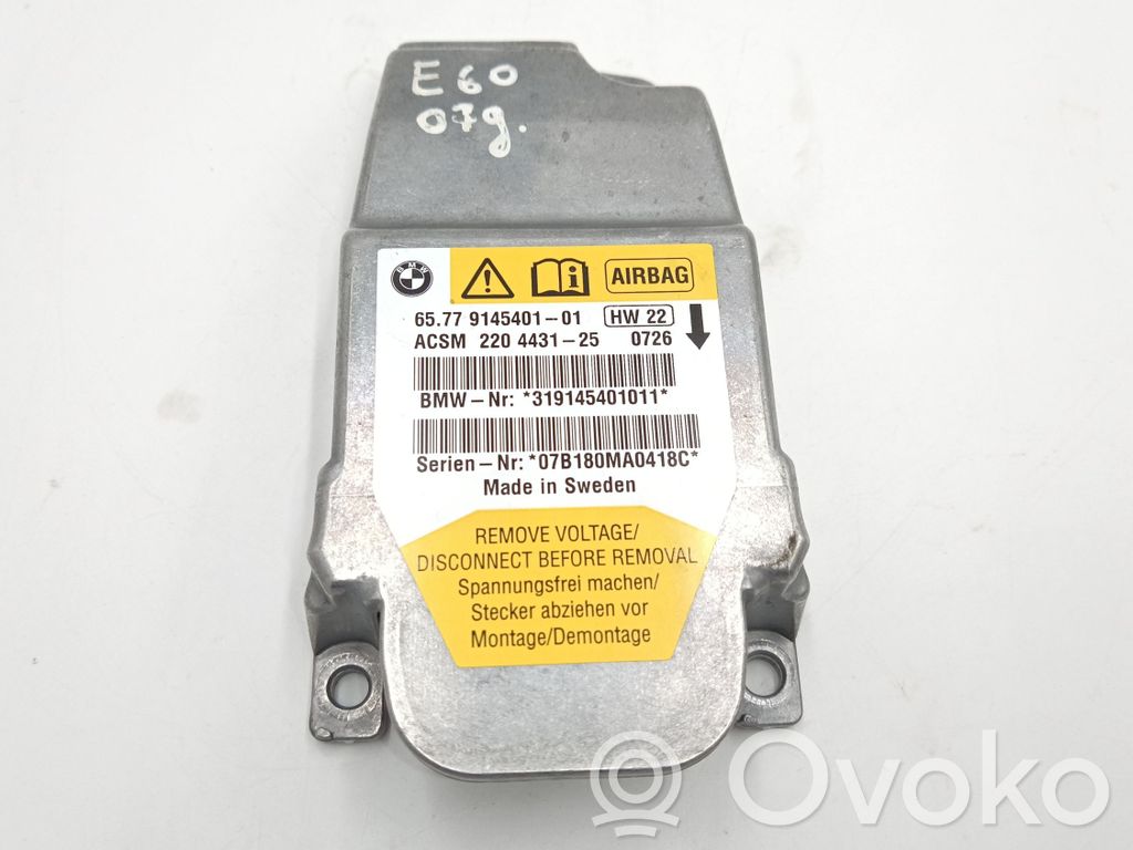 Airbag control unit/module   65779145401,9145401,65779172019,9172019