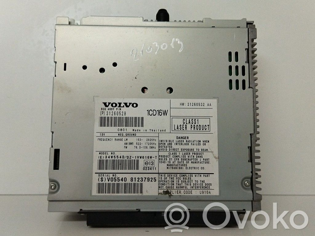 Volvo S40 Panel / Radioodtwarzacz CD/DVD/GPS 