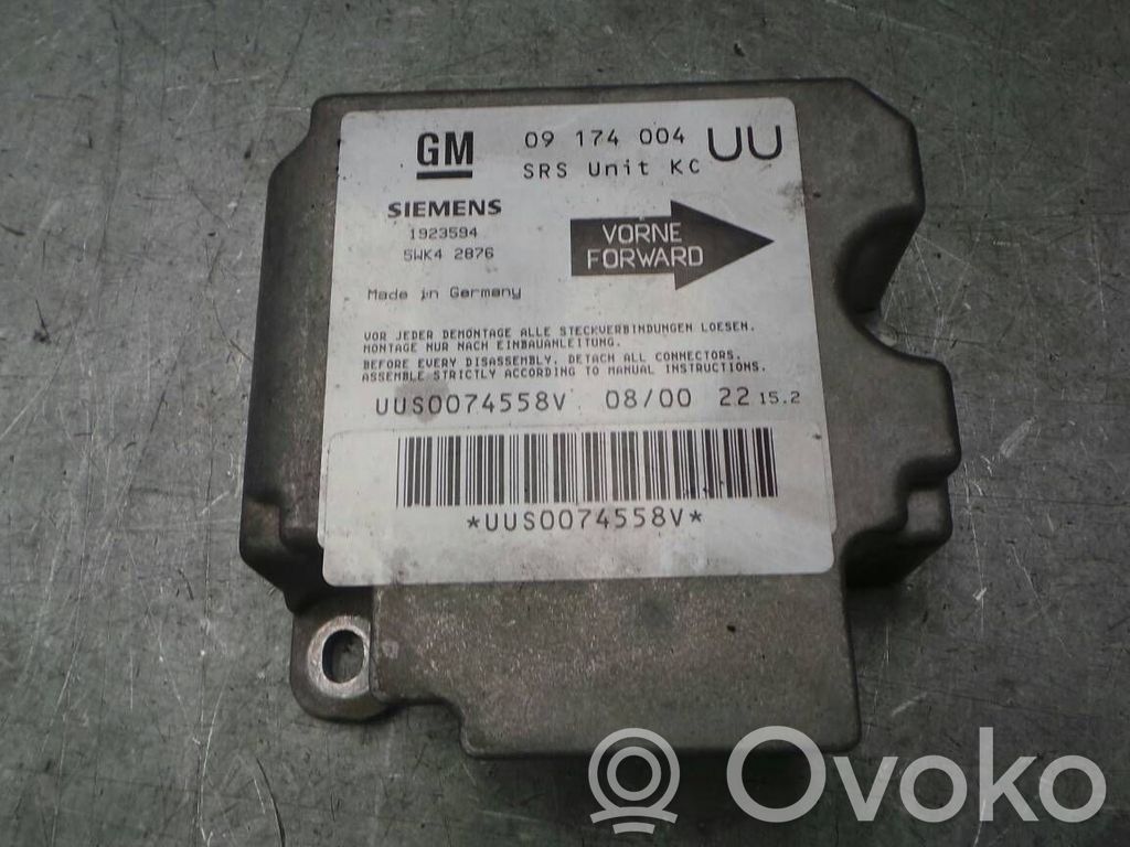 Opel Astra G Turvatyynyn ohjainlaite/moduuli 
