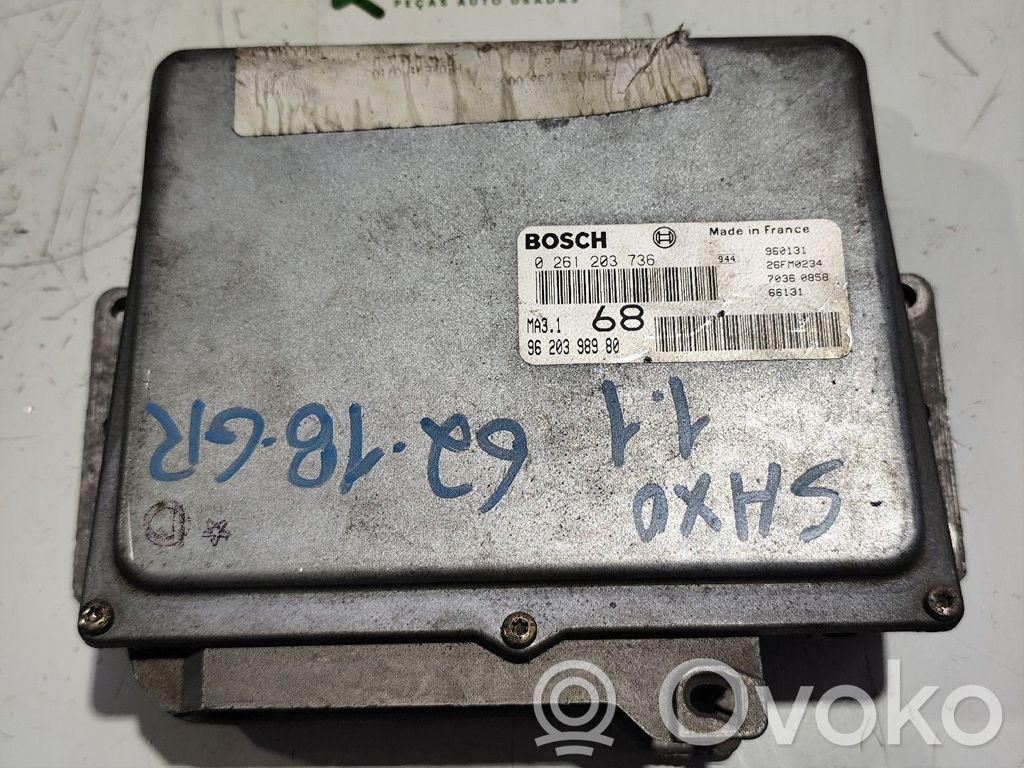 Unidad de control/módulo del motor   0261203736,9620398980