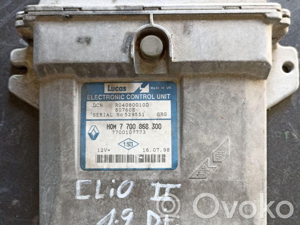 Renault Clio II Engine control unit/module 