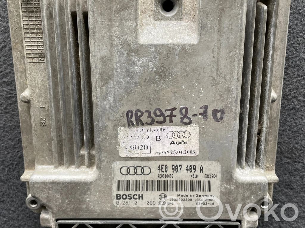 Audi A8 S8 D3 4E Dzinēja vadības bloks 