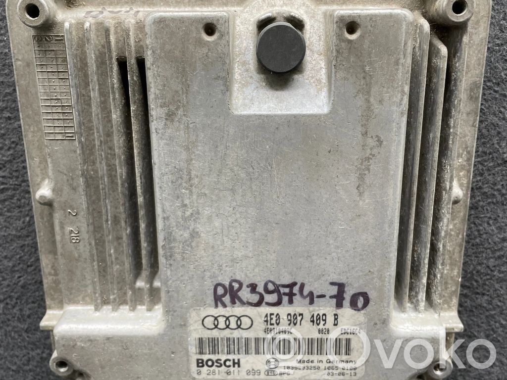 Engine control unit/module   4E0907409B,4E0910409C,0281011099