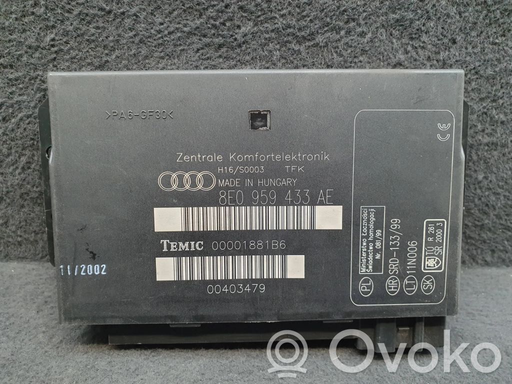 Audi A4 S4 B6 8E 8H Módulo de confort/conveniencia 