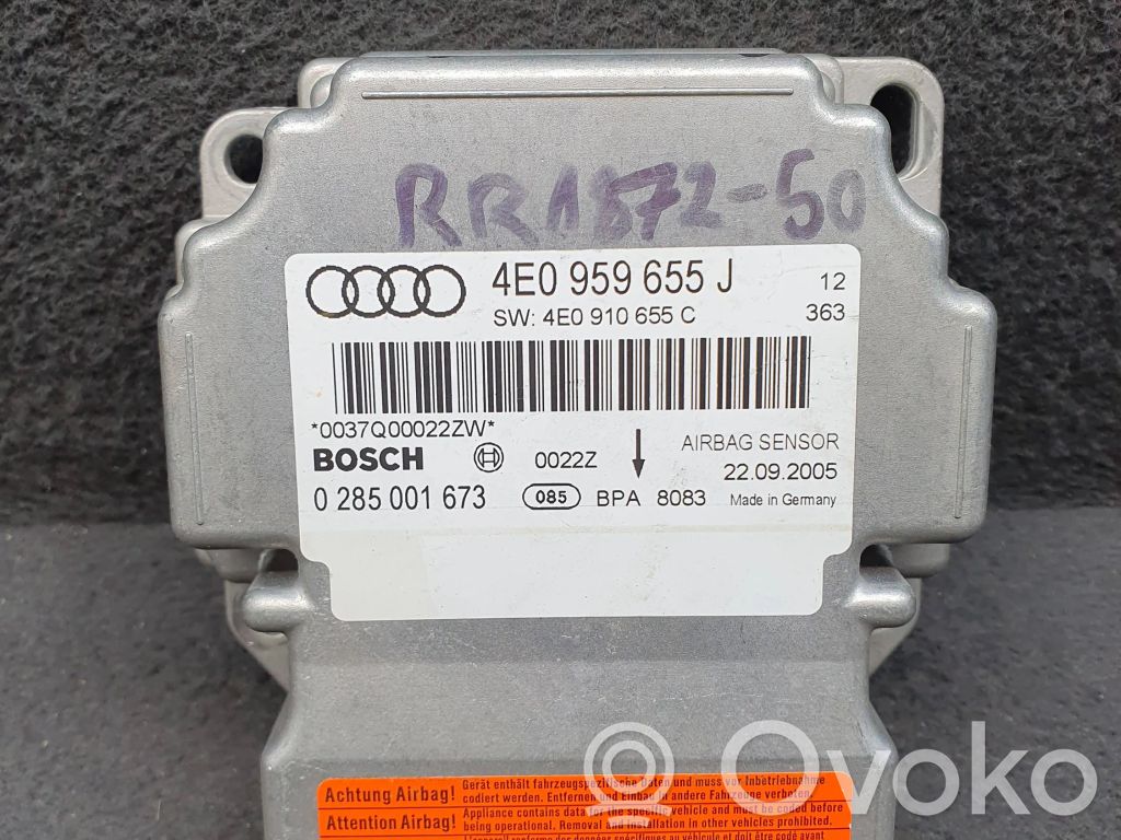 Audi A8 S8 D3 4E Airbag control unit/module 