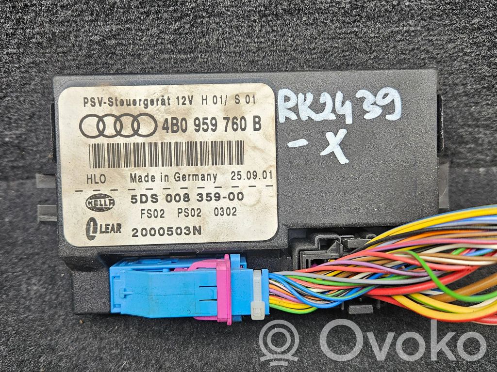 Audi A6 S6 C5 4B Module de commande de siège 