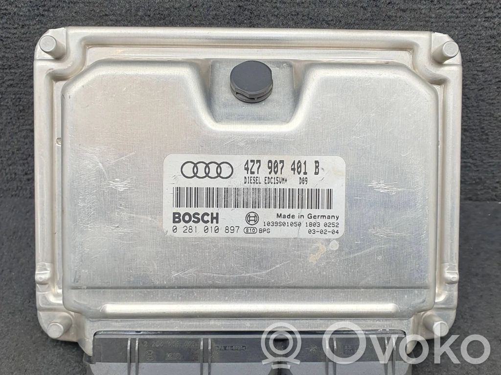 Engine control unit/module   4Z7907401B,0281010897