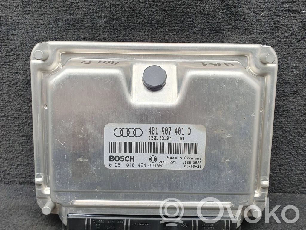Engine control unit/module   4B1907401D,0281010494