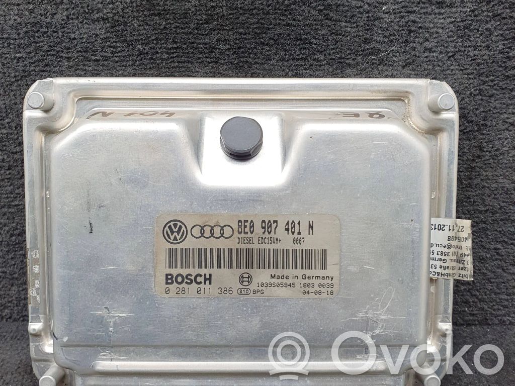 Audi A4 S4 B6 8E 8H Engine control unit/module 