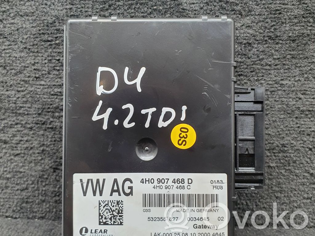 Módulo de control Gateway   4H0907468D,4H0907468C