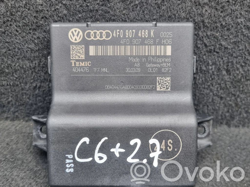 Audi A6 S6 C6 4F Gateway control module 