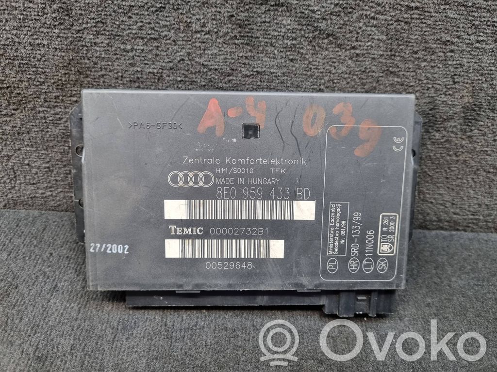 Audi A4 S4 B6 8E 8H Mukavuusmoduuli 