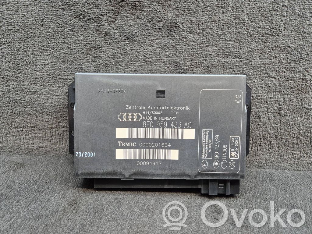 Audi A4 S4 B6 8E 8H Moduł / Sterownik komfortu 