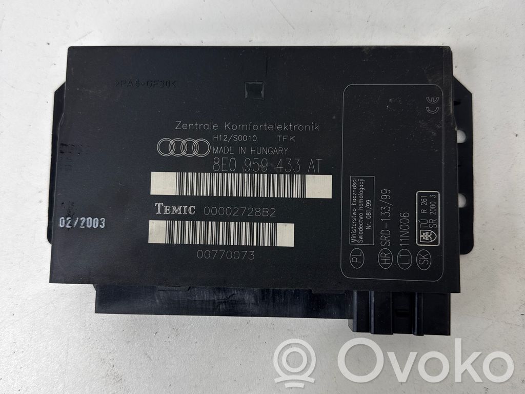 Audi A4 S4 B6 8E 8H Módulo de confort/conveniencia 