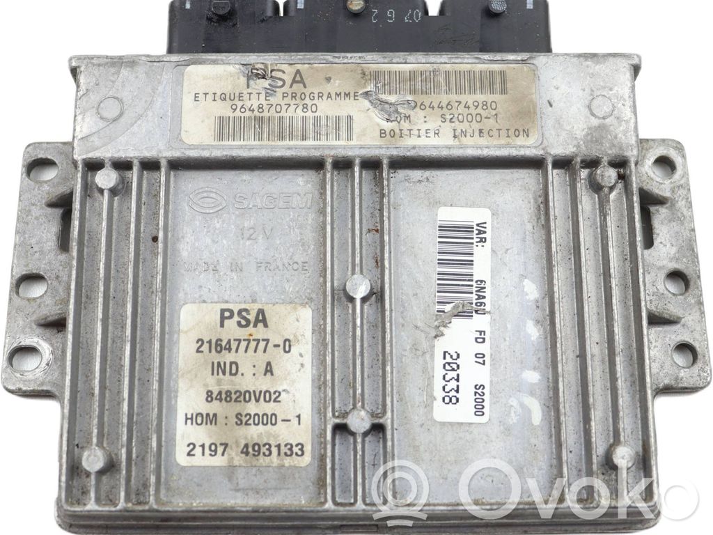 Engine control unit/module   9648707780,9644674980