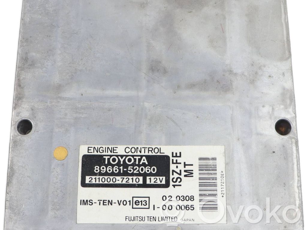 Toyota Yaris Engine control unit/module 