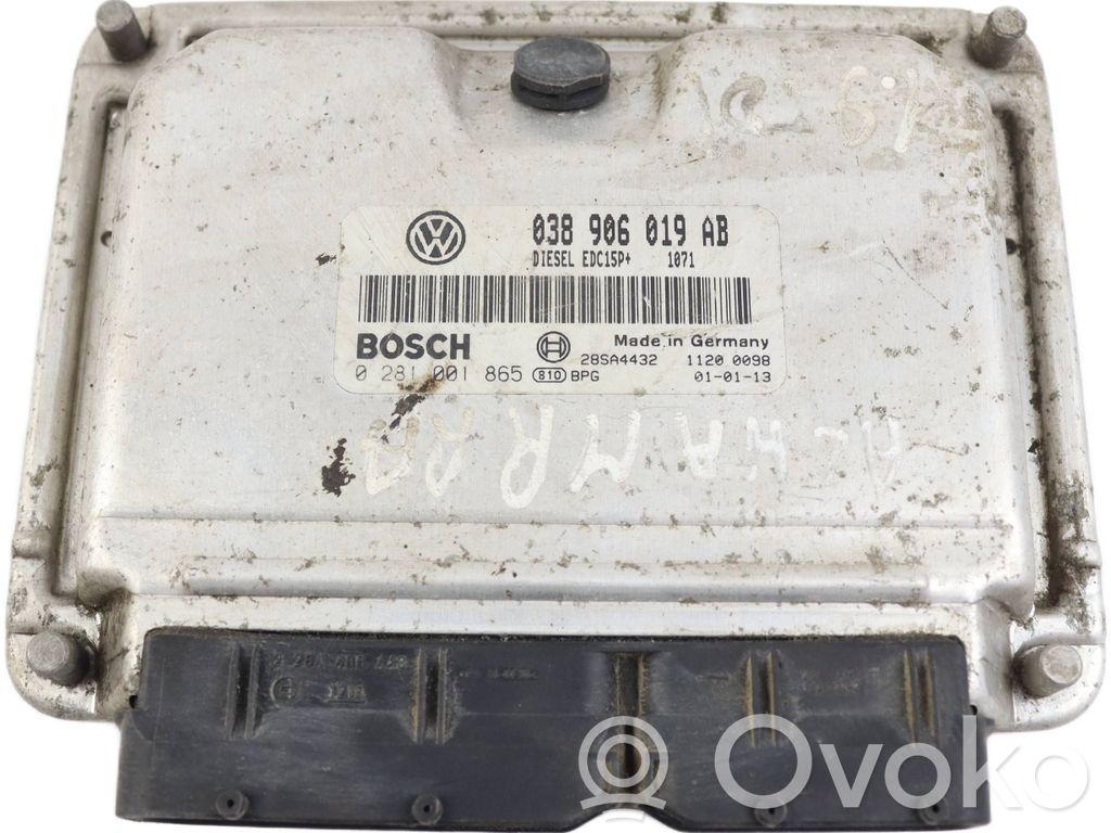 Engine control unit/module   038906019AB,28SA4432,0281001865