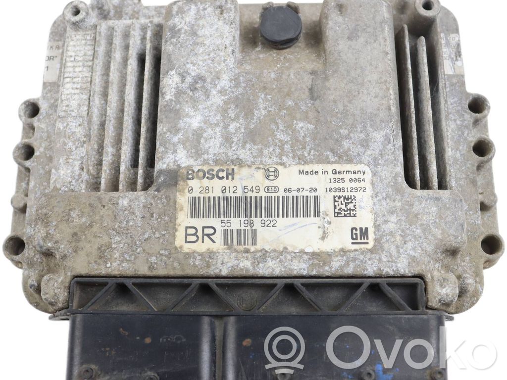 Engine control unit/module   55198922,0281012549,1039S12972