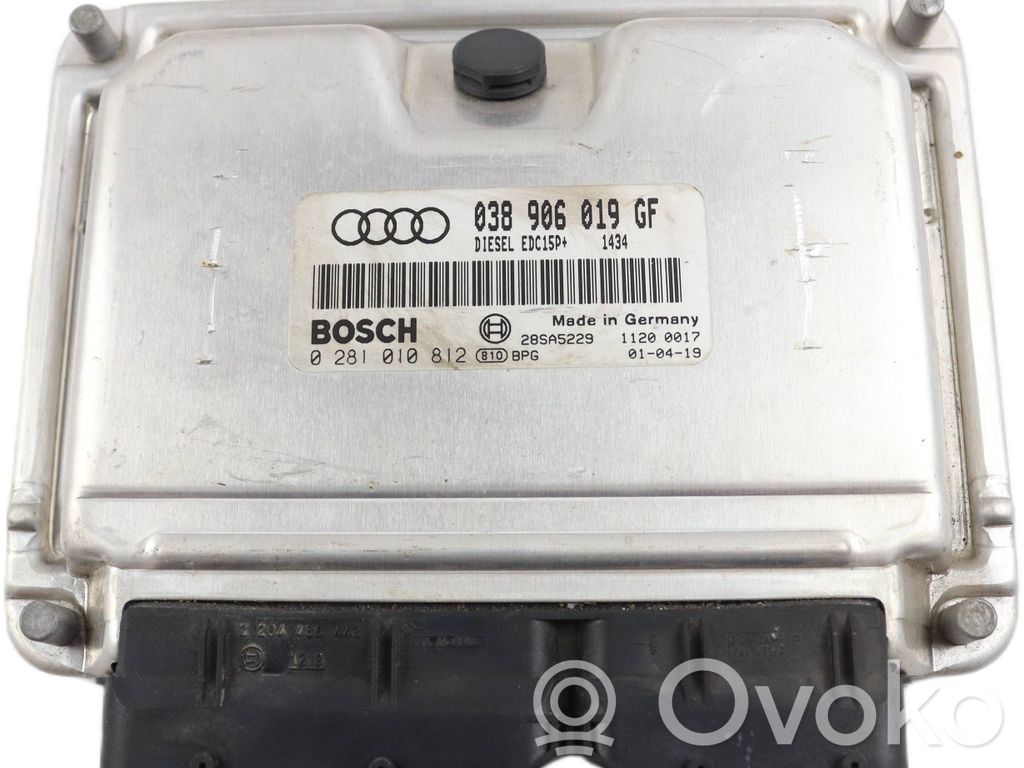 Engine control unit/module   038906019GF,28SA5229,0281010812