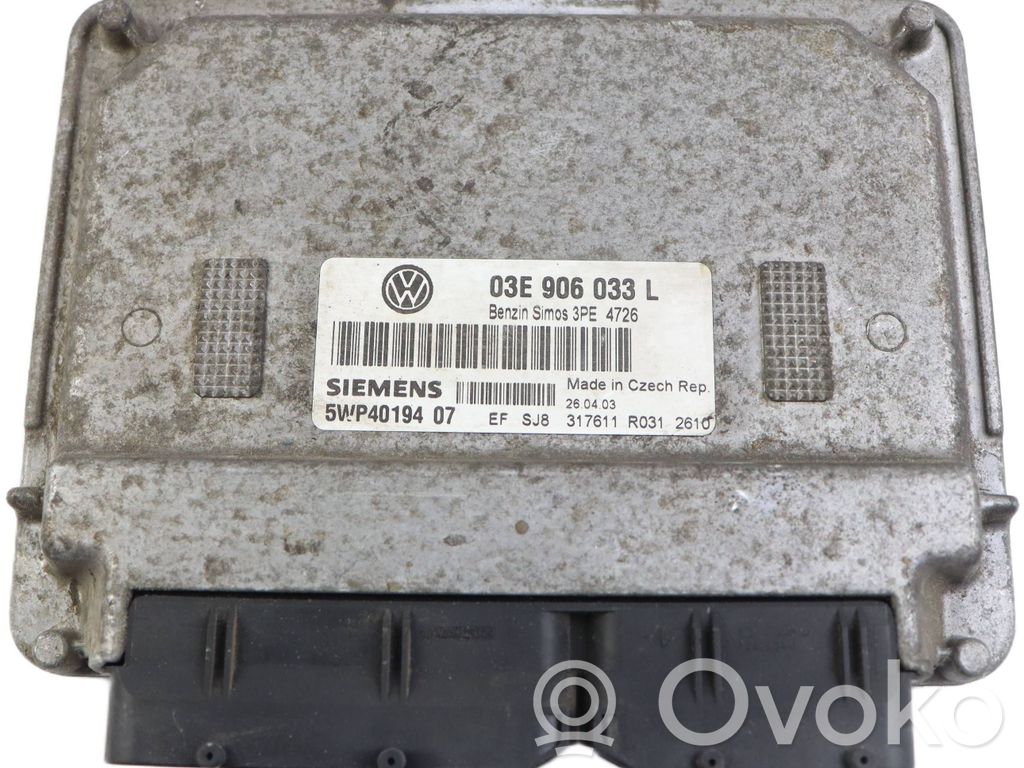 Volkswagen Polo IV 9N3 Centralina/modulo del motore 