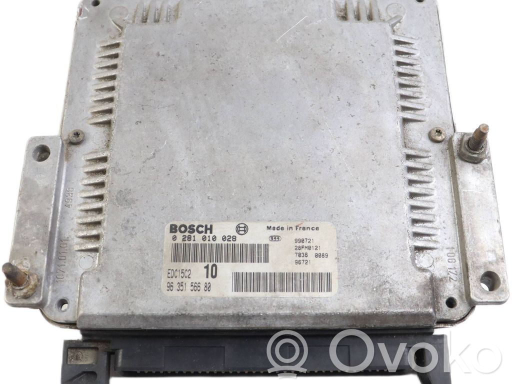 Peugeot 806 Unitate/modul de control motor 