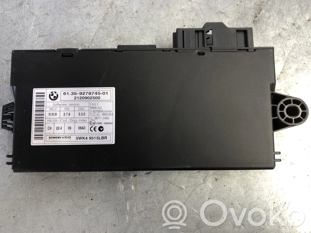 BMW 3 E90 E91 CAS valdymo blokas/ modulis 