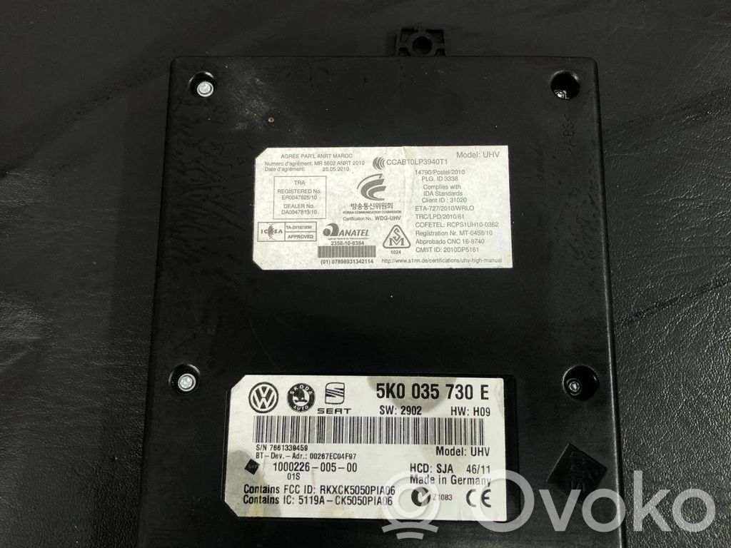 Volkswagen PASSAT B7 Bluetooth control unit module 