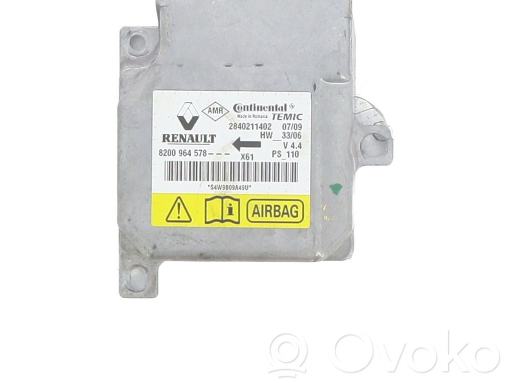 Renault Kangoo II Airbag control unit/module 