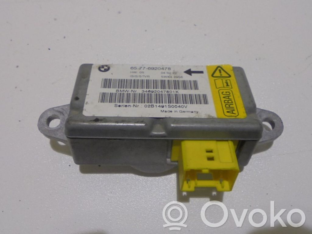 Sensor impacto/accidente para activar Airbag   65776920478,6920478