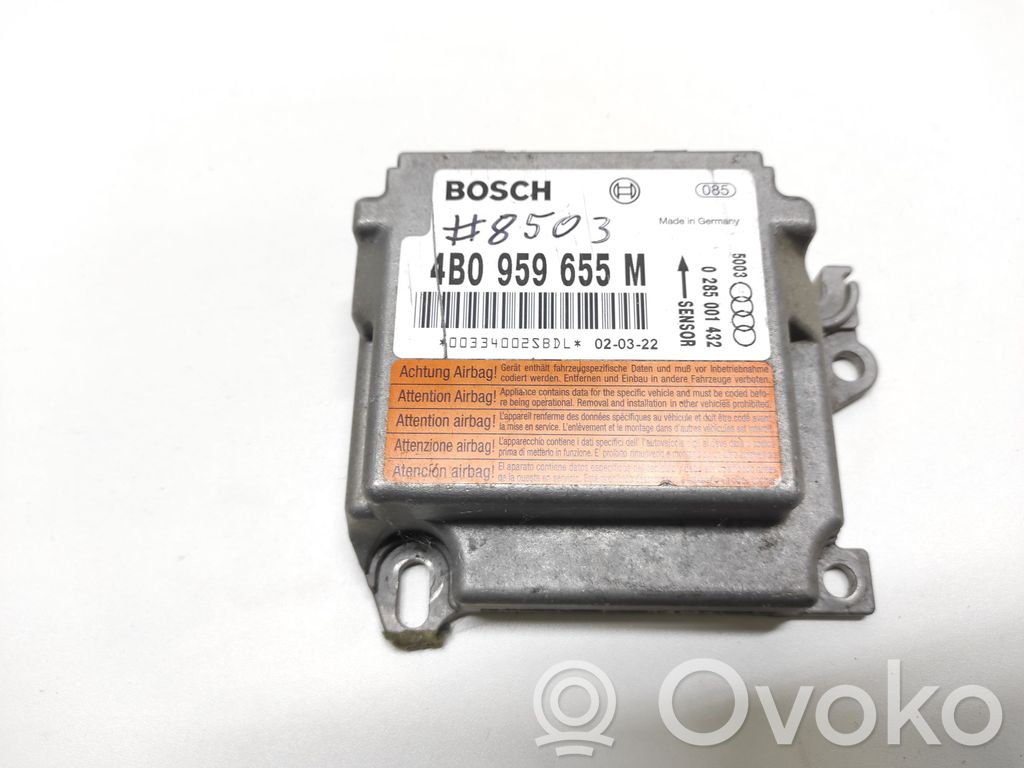 Airbag control unit/module   4B0959655M,0285001432