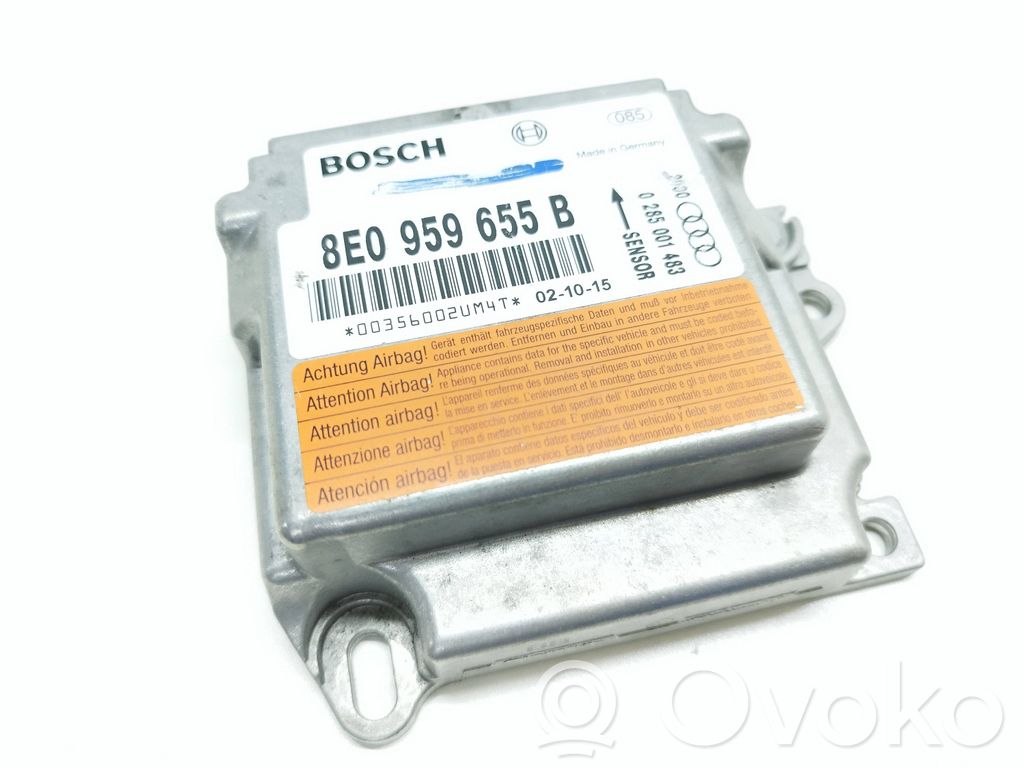 Audi A4 S4 B6 8E 8H Centralina/modulo airbag 