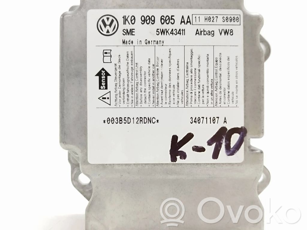 Skoda Octavia Mk2 (1Z) Centralina/modulo airbag