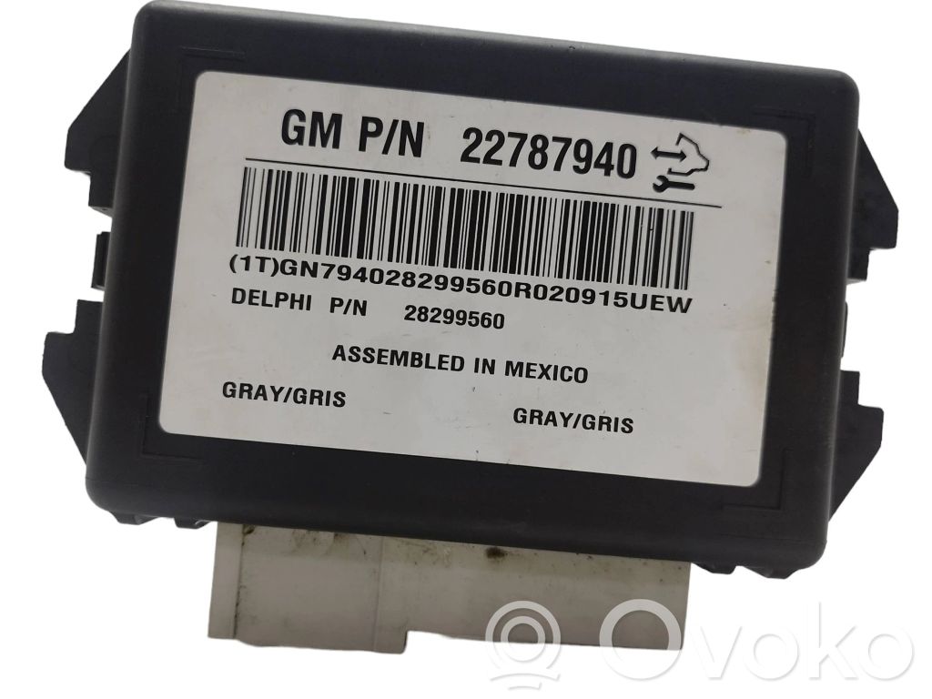 Other control units/modules   22787940,28299560