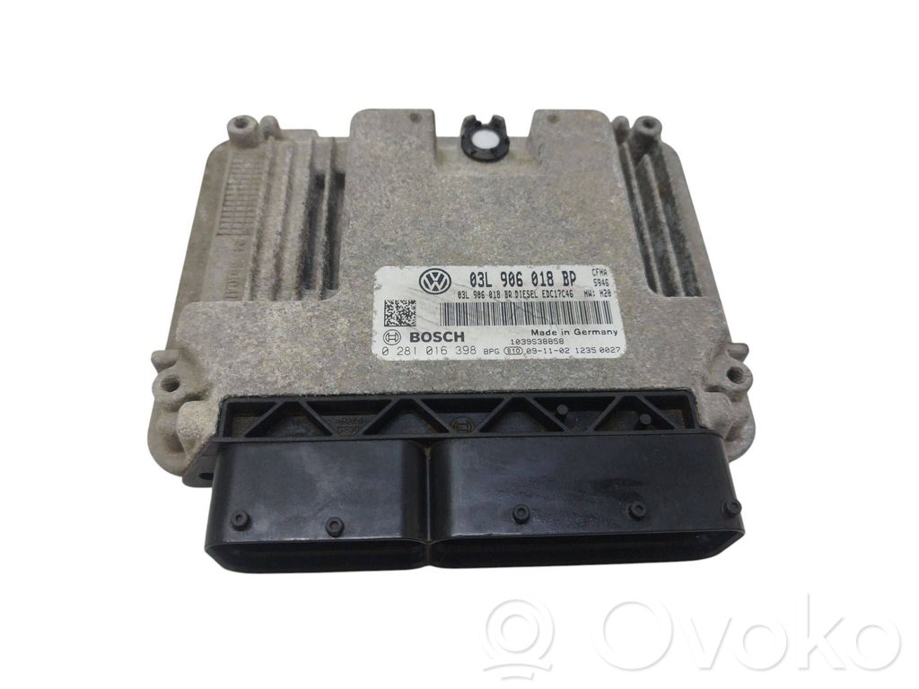 Engine control unit/module   03L906018BP,0281016398,03L906018BR