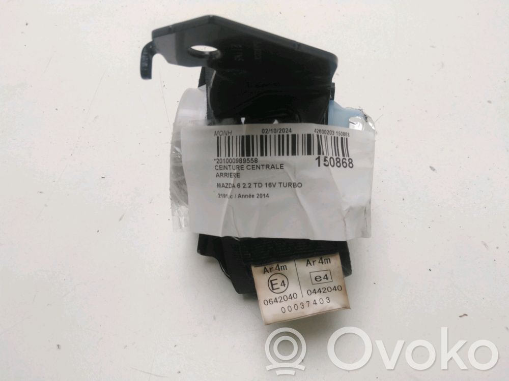 Mazda 6 Cinturón medio (trasero) 