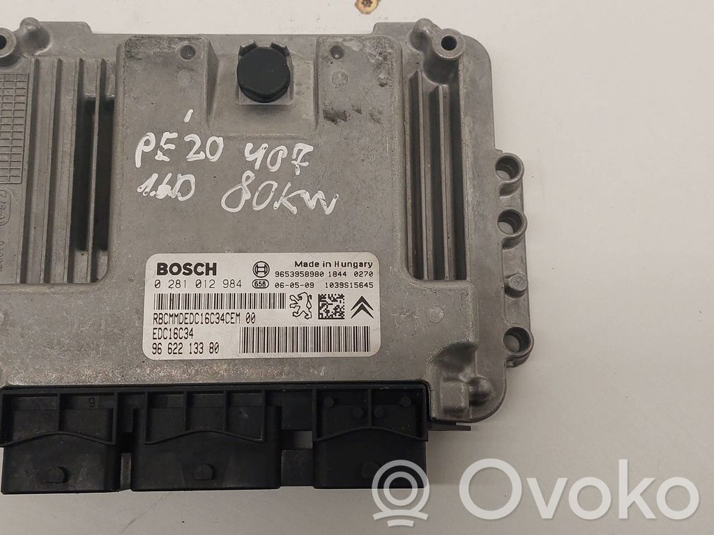 Engine control unit/module   9662213380,0281012984,9653950980