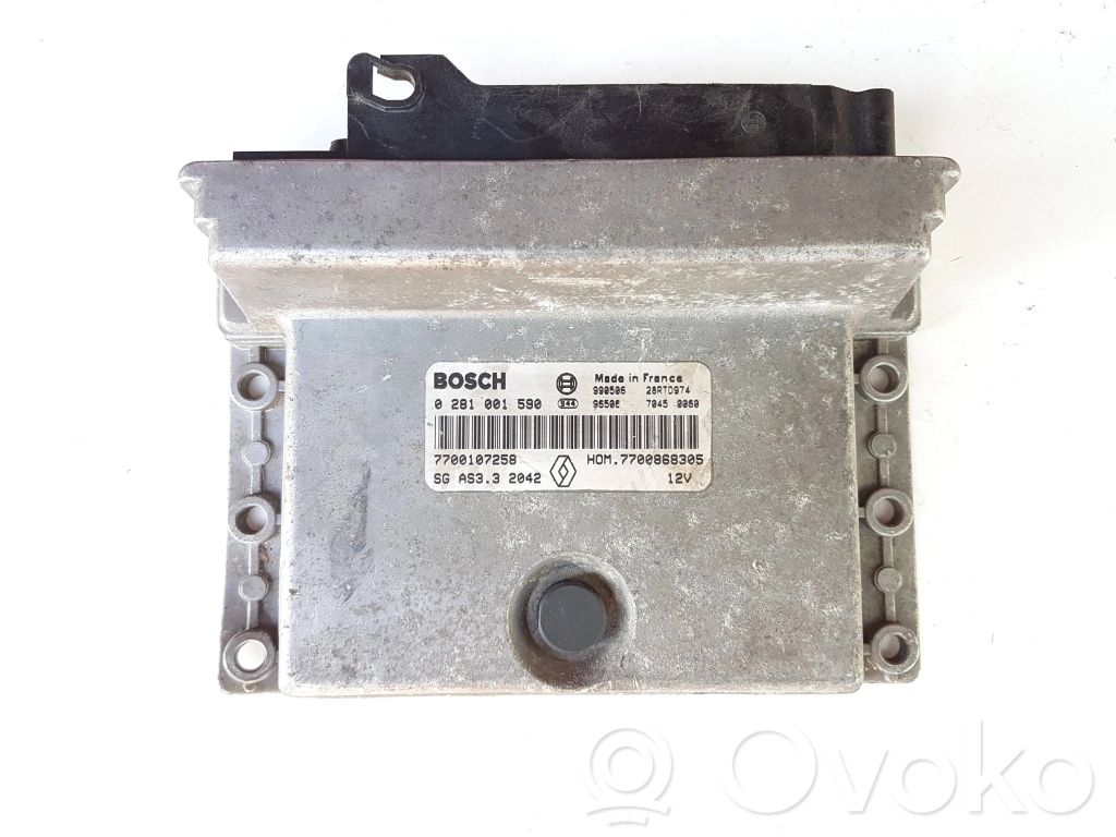 Engine control unit/module   7700107258,0281001590,7700103748