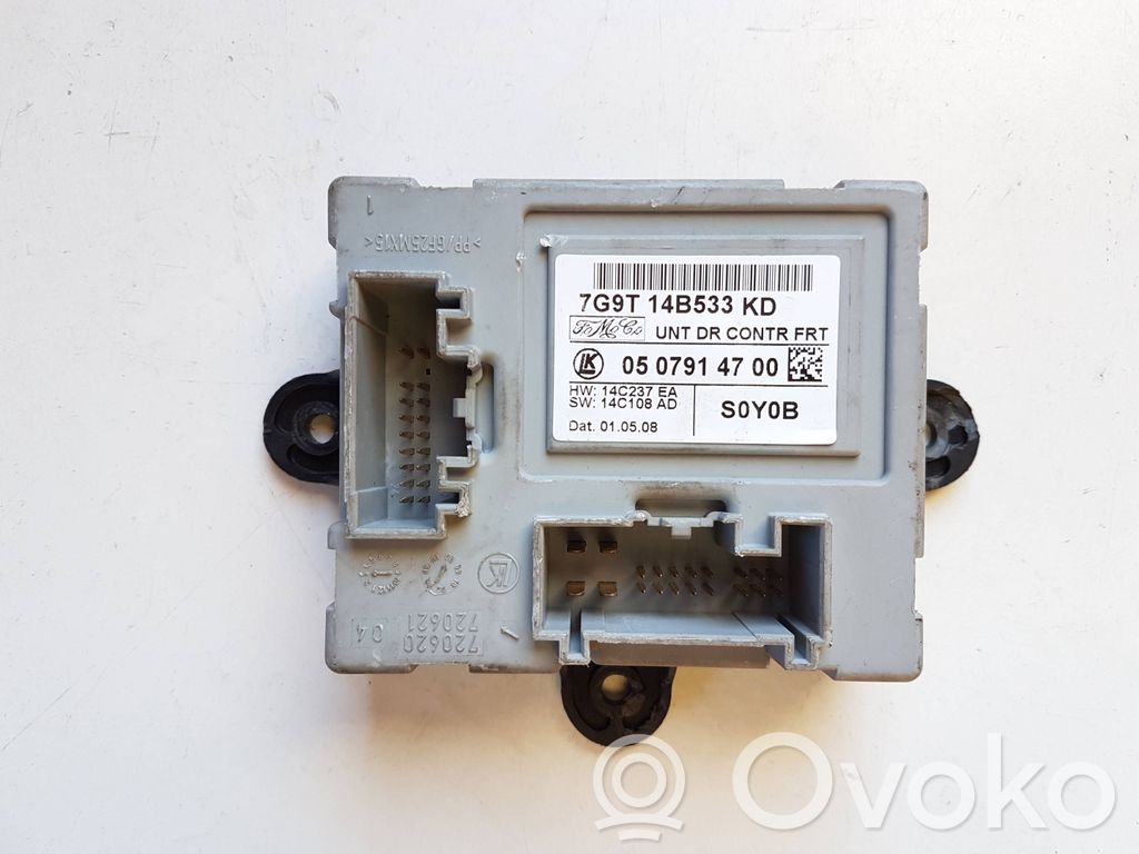 Unité de commande module de porte   7G9T14B533KD