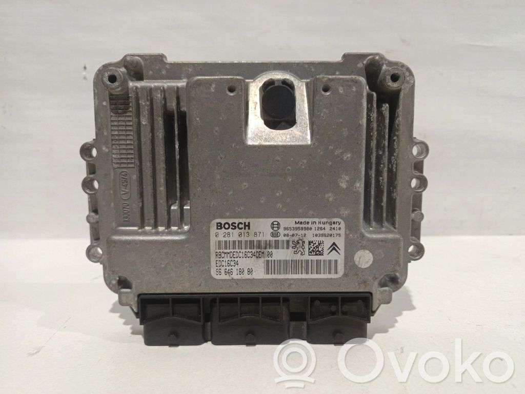 Unidad de control/módulo del motor   9664618080,0281013871,EDC16C34