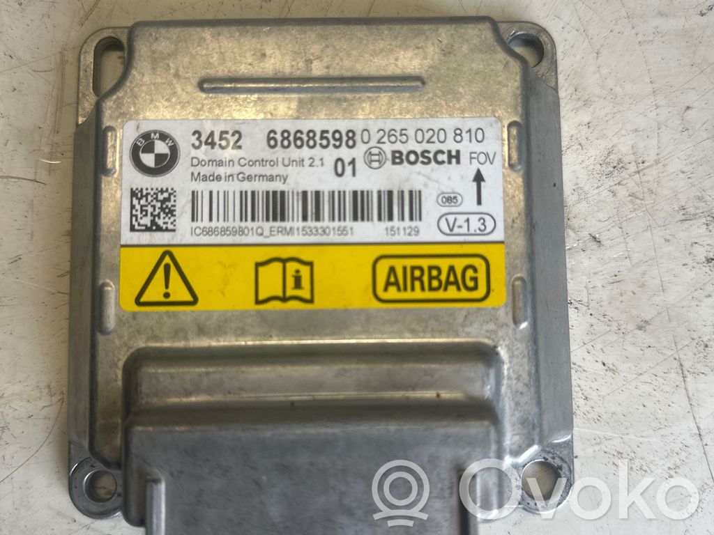BMW 3 F30 F35 F31 Sterownik / Moduł Airbag 