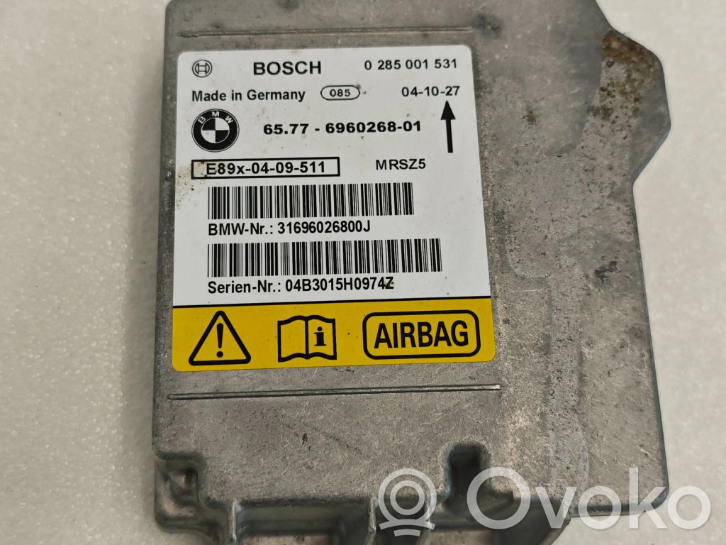 Airbag control unit/module   6960268,31696026800J,0285001531