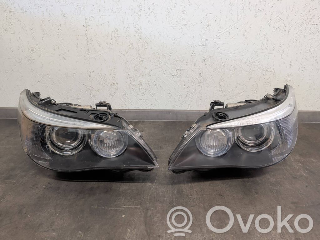 BMW 5 E60 E61 Priekinių žibintų komplektas 