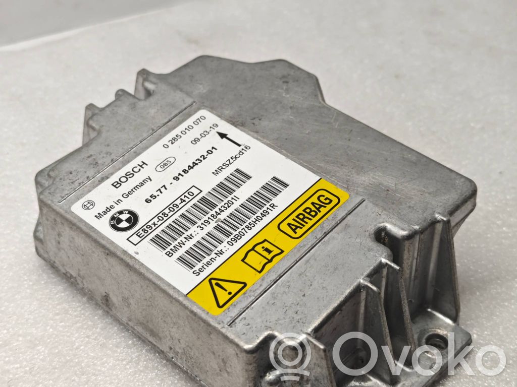 Unidad de control/módulo del Airbag   9184432,0285010070,MRSZ5CC16,31918443201