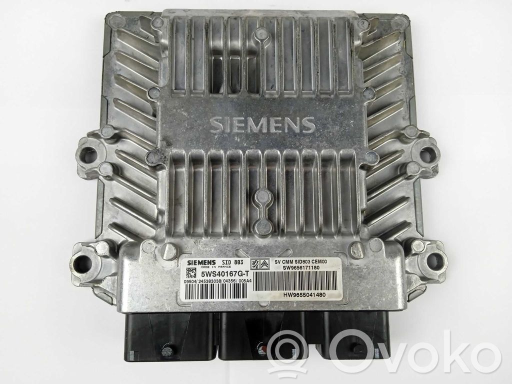 Unidad de control/módulo del motor   9655041480,5WS40167GT