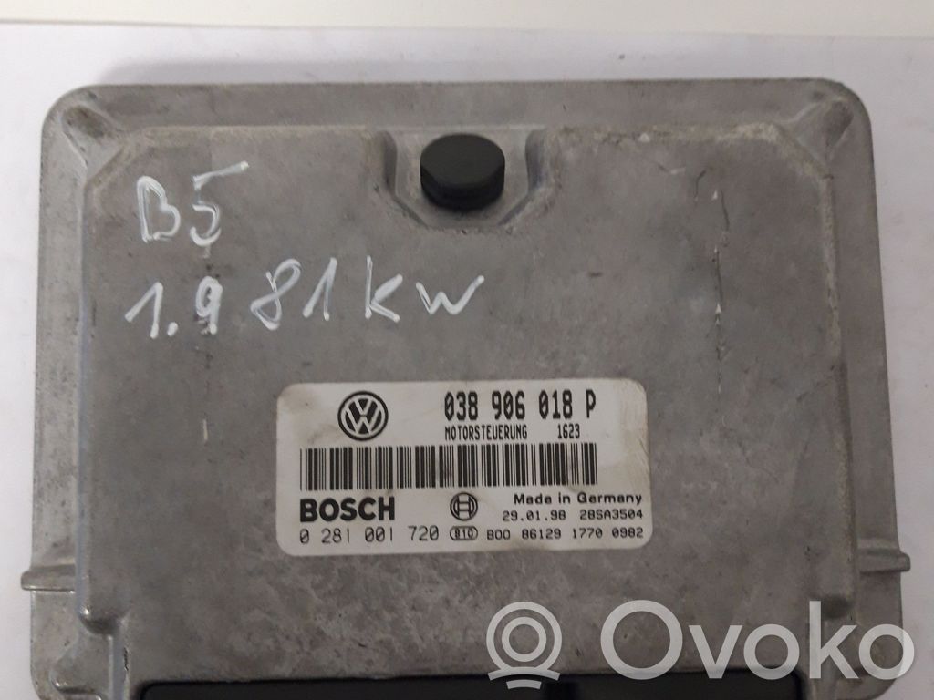 Engine control unit/module   038906018P,0281001720