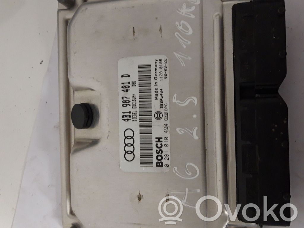 Engine control unit/module   4B1907401D,0281010494
