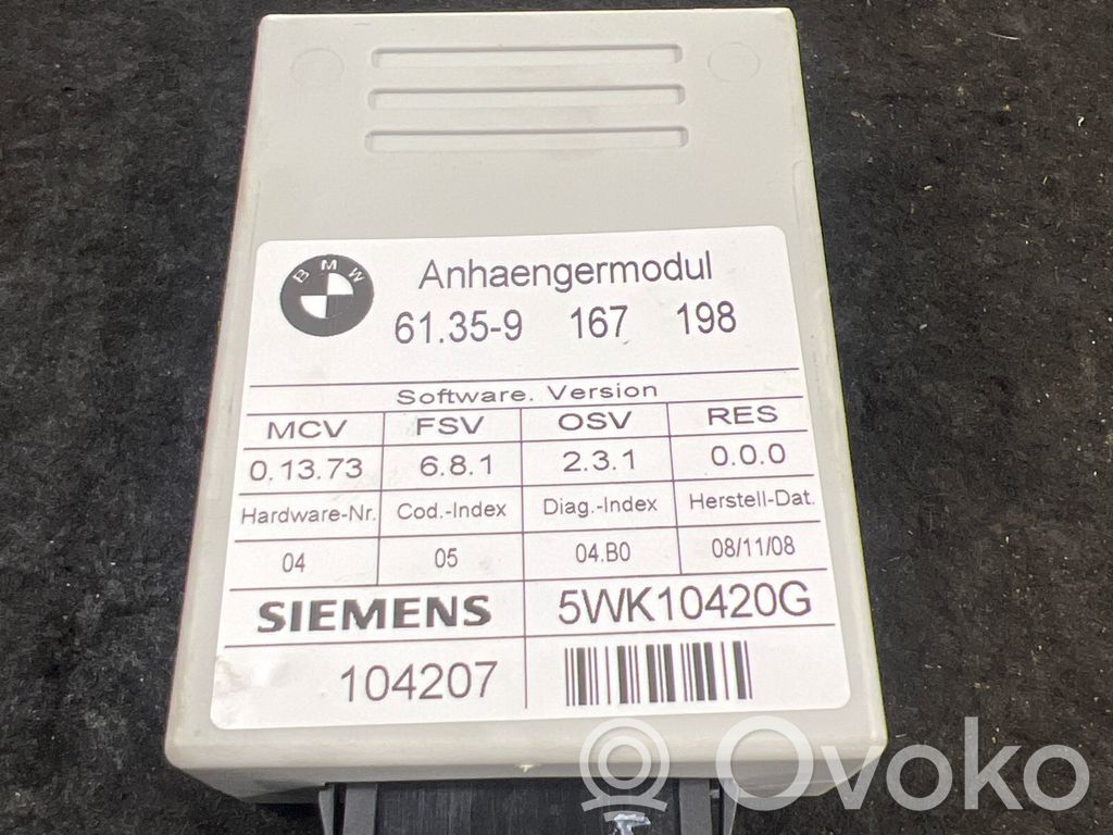 BMW 5 E60 E61 Tow bar trailer control unit/module 