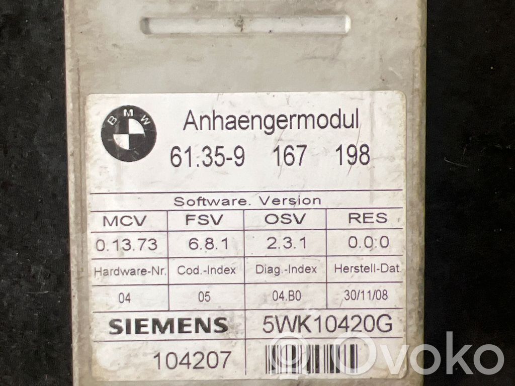 BMW 5 E60 E61 Unitate/modul de comandă remorcă cu bară de tractare 